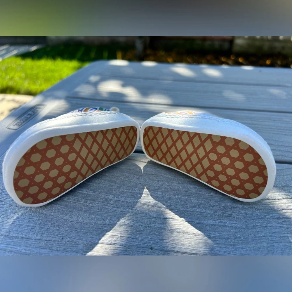 Baby VANS Slip-On V Crib Sparkle Flame Shoes